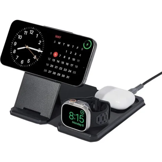 Uag Srge 3-In-1 Travel/Desktop Charger + Case - Black